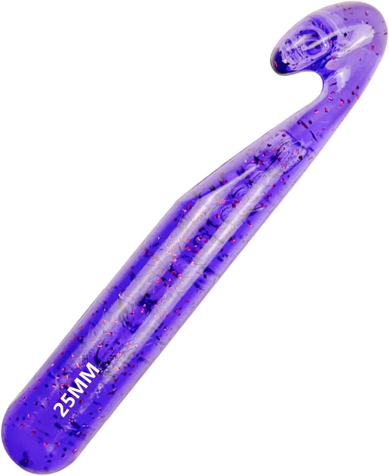 Hobekoee 25mm Large Crochet Hook for Chunky Yarn,Ergonomic Crochet Needles for Arthritic Hands,Plastic Crystal Smooth Crochet Hooks for Handmade DIY Crocheting - Image 1